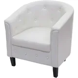 MCW Sessel Stafford T810 Kunstleder 80 x 80 x 80 cm Weiß mit Relax-Funktion