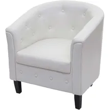 MCW Sessel Stafford T810 Kunstleder 80 x 80 x 80 cm Weiß mit Relax-Funktion