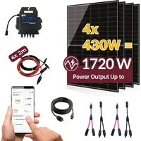 Sunova Balkonkraftwerk 1720W Komplettset mit 4 x 430W Bifalzial