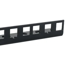 HMF 66812-02 Rackschiene für Serverschrank 2 Stück 10 Zoll, Schwarz