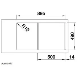 Blanco Zenar 5 S InFino Becken rechts schwarz (526046)