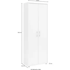 Schildmeyer Serie 200 Aktenschrank 65,1 x 34,5 x 182,4 cm weiß