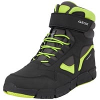 GEOX J FLEXYPER Boy B ABX Ankle Boot, Black/Lime, 33 EU