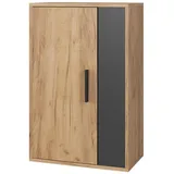 Vicco Hängeschrank, Honigeiche, Anthrazit, Holzwerkstoff, 1 Fächer, Rechteckig, 50.1x78.4x28.3 cm