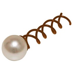 Mex pro Hair Haarschmuck Spirale mit großer Perle, Braun (2 Stück)