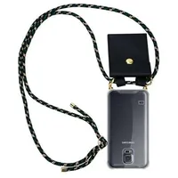 Cadorabo Hülle für Samsung Galaxy S5 / S5 NEO Schutzhülle in Braun Handy Kette Silikon Kordel abnehmbares Etui