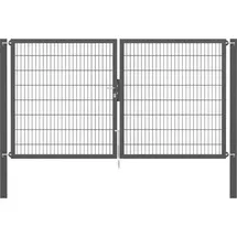 GAH Alberts Doppeltor 300 x 160 cm Grau/Metall