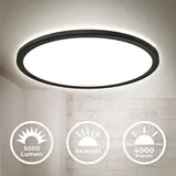 B.K.Licht LED Panel 1 Stk. rund schwarz