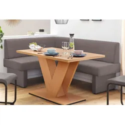 Eckbank HOME AFFAIRE, braun (cappuccino), B:182cm H:89cm T:142cm, Microfaser (Zusammensetzung: 100% Polyester), Sitzbänke