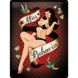 Nostalgic-Art Metallschild Blechschild 30 cm - Miss Behavin'