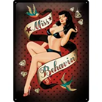 Nostalgic-Art Metallschild Blechschild 30 cm - Miss Behavin'