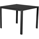 VCM ebuy24 Noma Gartentisch 90x90 cm Schwarz und Schwarz