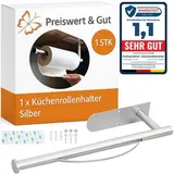 Küchenrollenhalter ohne Bohren Wandhalter Edelstahl mit Abrollbremse
