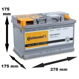 Continental Starterbatterie 70Ah 12V 680A