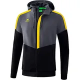 Erima Squad Tracktop Trainingsjacke Slate Grey/schwarz/gelb, XL