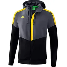 Erima Squad Tracktop Trainingsjacke Slate Grey/schwarz/gelb, XL