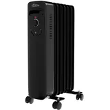 TroniTechnik Ölradiator TT OR 207 Schwarz 7 Rippen 1500 Watt Drei Heizstufen