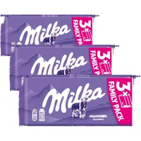 Milka Alpenmilch Schokolade, Hochwertige Zutaten, Schmelzende Textur, 3x90g Multipack (Packung mit 3)