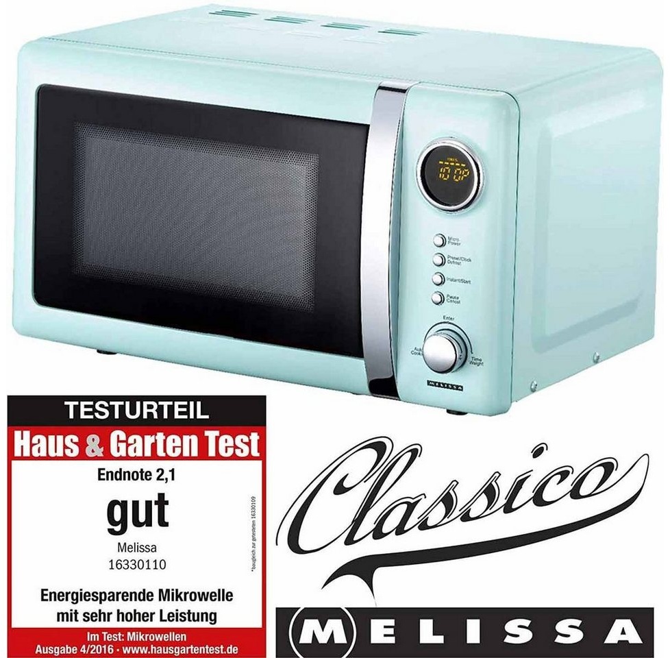 Preisvergleich Produktbild MELISSA Mikrowelle Retro Design Melissa 16330110 blau blau