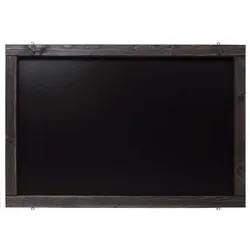 Wetterfeste Outdoor Kreidetafel mit Holzrahmen / schwarz 105x55cm
