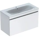 Geberit Renova Plan Set Möbelwaschtisch schmaler Rand mit 1 Schublade und 1 Innenschublade 100 cm 501.917.01.1, Badmöbel,