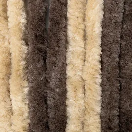 Lemodo Flauschvorhang 90 x 200 cm Braun/Beige Fliegenschutz