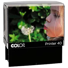 Colop Textstempel, individualisierbar Printer 40 Green Line selbstfärbend schwarz ohne Logo, 1 St.