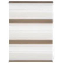 Lichtblick Duo Rollo / Doppelrollo Klemmfix 45 x 150 cm creme/weiß/braun