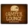trendaffe Metallschild XL mit Camper-Lounge Motiv und Spruch: Camper-Lounge