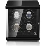 MODALO Uhrenbeweger AMBIENTE 4 Uhren, (Uhrenboxen, Uhrenkasten Uhrenbeweger 4 Uhren) schwarz