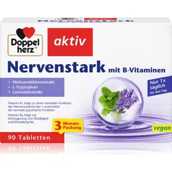 Doppelherz Nervenstark + Vitamin B Tabletten zur Unterstützung des Nervensystems 90 TABL