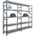 Proregal Fachbodenregal Metall 200x240x40 cm Silber