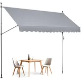 Vevor Klemmmarkise Sonnenmarkise, mit Kurbel 400x120cm Grau