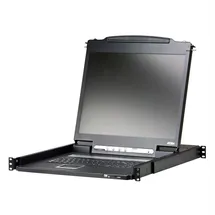 ATEN CL3000N UK Leichte Single Rail 19"-LCD Konsole (PS/2-USB, VGA) UK-Layout