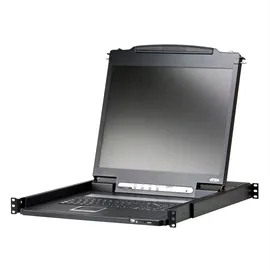 ATEN CL3000N UK Leichte Single Rail 19"-LCD Konsole (PS/2-USB, VGA) UK-Layout