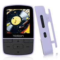 YOTON MP3-Player mit Bluetooth 5.2, HiFi-Klangqualität, FM-Radio, Sprachaufnahme, unabhängiger Lautstärkeregler, inkl. Kopfhörer, erweiterbar auf bis zu 128 GB SD-Karte, Lila (ohne SD-Karte)