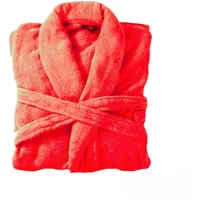 VewoTex Bademantel Bademantel & Saunamantel I Microfaser weich I Damen, 100cm, Polyester, Taschen, Gürtel, Taschen rot