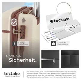 Tectake Reisekofferset 13-tlg. beige/weiß