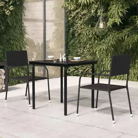vidaXL Gartentisch 80 x 80 x 74 cm Schwarz