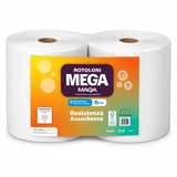 MAQA 2 Stück Industrielle Küchenrollen, 500 Blatt Rollenpapier, Küchenrolle aus reiner Zellulose