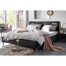 Westfalia Schlafkomfort Elba 160 x 200 cm Kaltschaummatratze | H3 | mit LED-Beleuchtung Microfaser schwarz