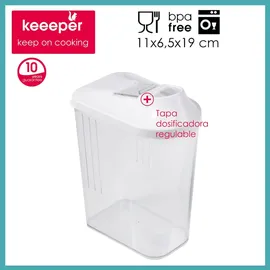 KEEEPER Vorratsdose oval weiß 11 x 6,5 x 19 cm 1 l