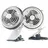 Sichler Haushaltsgeräte 2er-Set Mobile Ventilatoren mit Klemme, USB- & Batterie-Betrieb, 3 W