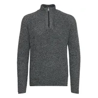 !Solid Troyer SOLID "Troyer SDKotch", Herren, Gr. L, grau (dunkelgrau melange), Obermaterial: 100% Baumwolle CO recyc.., Pullover Troyer