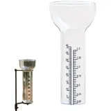 Generisch Regenmesser Glas 35 mm/m2 Niederschlagsmesser für Garten, Regenmesser Ersatzglas frostsicher, Regen Messbecher für Außen, Regenmenge Messen, Regenwassermesser (Weiß C)