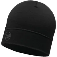 Buff Merinowolle Mütze Lightweight solid black