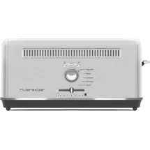 RIVIERA & BAR Toaster 1010 W Edelstahl Grau/Weiß