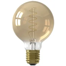 Calex LED Lampe E27, G80 3.8W LED-Filament Flex 821 Gold, dimm