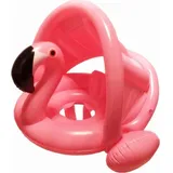 Flamingo Baby-pool-schwimmhilfe Mit Sonnendach, Aufblasbarer Sitz Für Kinder Von 6-48 Monaten, Pvc-material, Badewanne (rosa)