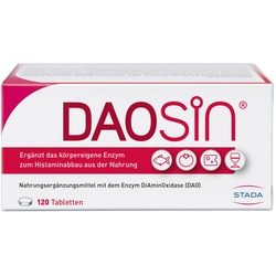 DAOSiN® Tabletten zur Ergänzung des körpereigenen DAO-Enzyms zum Histaminabbau aus der Nahrung